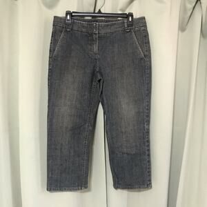 Theory Charcoal Gray Capri Denim Pants